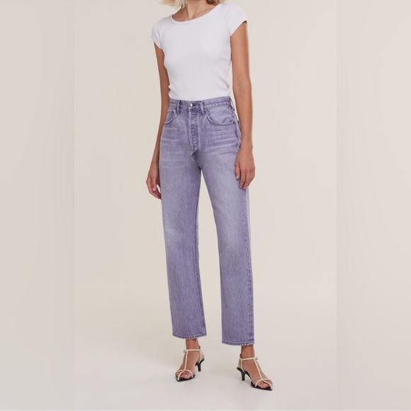AGOLDE 90’s Pinch Waist High Rise Straight Jeans Ashberry Purple Size 27 - Picture 11 of 11